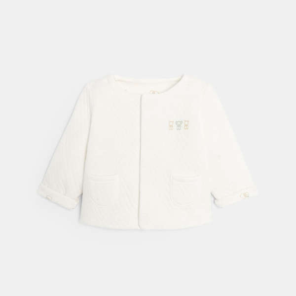 سترة مبطنة ذات وجهين، وسروال مع بودي سوت أبيض للصغار، للجنسين